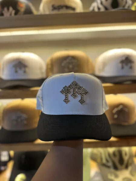 🔥🖤 "Chrome Trinity Cross Cap"✝️