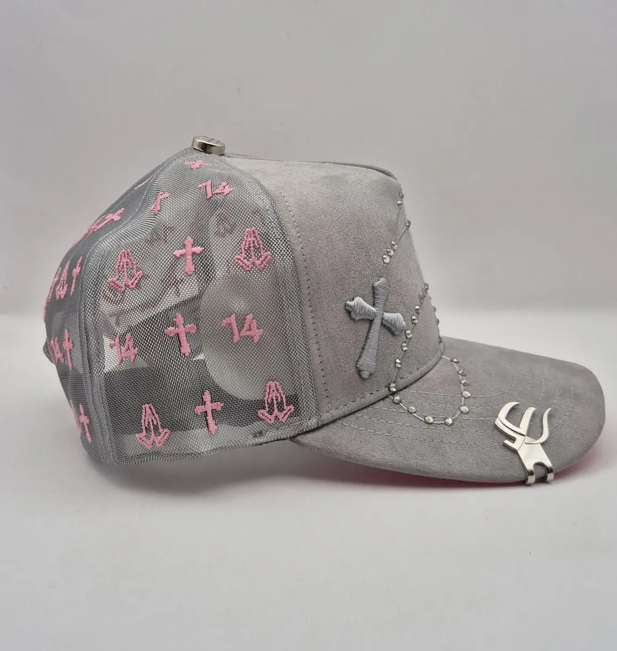 🩶🙏 GORRA 14-14 GRIS✝️