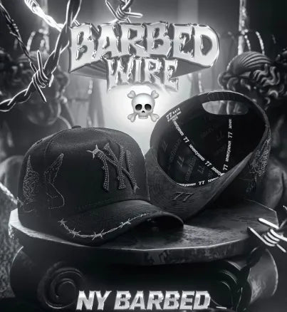 🔥🧢 Barbed Wire New Era – Ángeles Edition 🪽✨