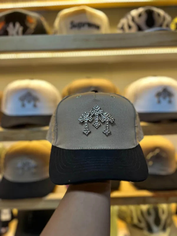 🔥🖤 "Chrome Trinity Cross Cap"✝️